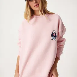 Happiness istanbul Women Embroidered Round Neck Long Sleeves Pullover Sweatshirt-picture-22