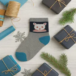 CORTICA Infants Pack of 3 Patterned Cotton Ankle Length Socks image 3