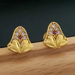 OM KRISHIV COLLECTION Floral Studs Earrings image 1