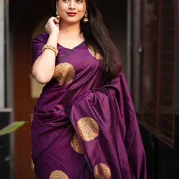 RUNAYA NX Woven Design Zari Pure Silk Banarasi Saree image 2