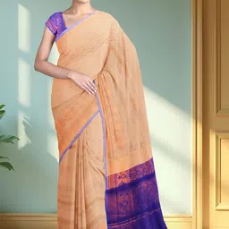 The Chennai Silks Ethnic Motifs Zari Art Silk Baluchari Saree-picture-38