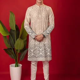SUUTRAA BY SG Men Ethnic Motifs Embroidered Regular Kurta Set-image-44