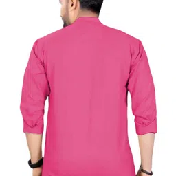 BHUVIKOO Men Pink Kurtas image 4