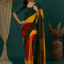 SANISA Bandhani Poly Georgette Designer Saree-picture-31