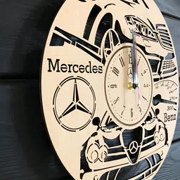 QEZNEF Beige Solid Traditional Wall Clock image 5