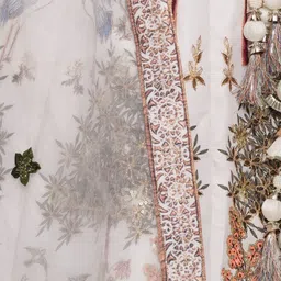 Twamev Printed Sequinned Art Silk Ready To Wear Lehenga With Blouse & Dupatta image 3