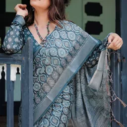 ALMAARI FASHION Ethnic Motifs Printed Festive Banarasi Saree image 2