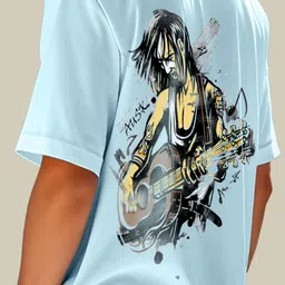 AUSK Typography Printed Round Neck Cotton Oversized T-shirt image 4
