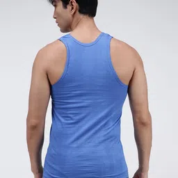 AMUL COMFY Pack of 8 Assorted Round Neck Pure Cotton Gym Vest image 2