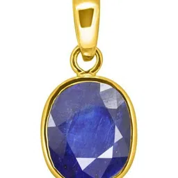 RAVIOUR LIFESTYLE Unisex Gold-plated Sapphire Studded Pendant-picture-19