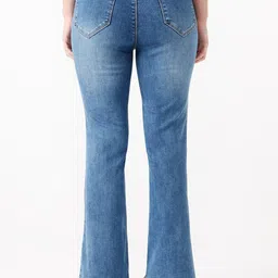 Kraus Jeans Women Flared High-Rise Light Fade Non Stretchable Jeans image 5