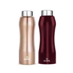 Speedex Gold & Maroon 2 Pieces Stainless Steel Water Bottle - 1000 ml Each-picture-14