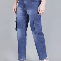 CLUBROCKS Men Jean Slim Fit Mid-Rise Light Fade Stretchable Jeans-picture-22