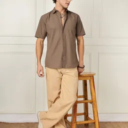BS BLUE SQUAD Slim Fit Spread Collar Casual Shirt image 5
