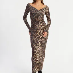 Cool & Sexy Animal Print Maxi Dress-picture-17