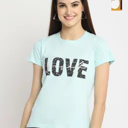 Dreambe Women Typography Printed T-shirt-image-95