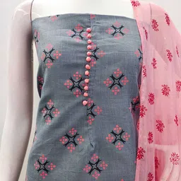 SHADOW & SAINING Printed Unstitched Dress Material image 2