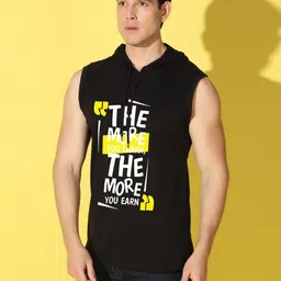 WOOSTRO Men Typography Printed Hooded Slim Fit T-shirt-picture-18