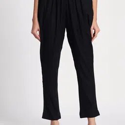 Vivika Women Relaxed Straight Leg Mid-Rise Pleated Cigarette Trousers-picture-16