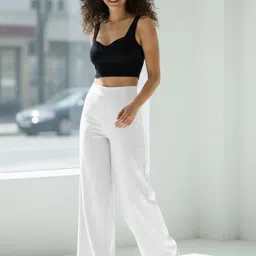 Bareblow Women Comfort High-Rise Easy Wash Trousers-picture-50