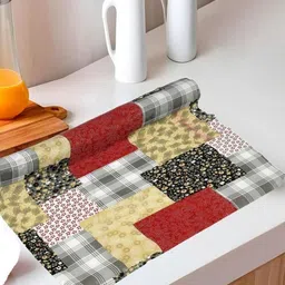 REVEXO Grey & Red Printed Water-Resistant Shelf Liner-picture-39