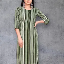 MANTRA DESIGNER Women Green Crepe Kurtas-image-46