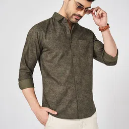 BYFORD by Pantaloons Men Original Floral Printed Cotton Slim Fit Casual Shirt-image-56