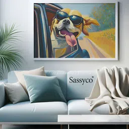 Sassyco Yellow & Black 1 Piece Canvas Birds and Animals Wall Paintings-image-9