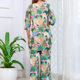 ME & MY Printed Pure Cotton Tunic With Palazzo Co-Ords image 4