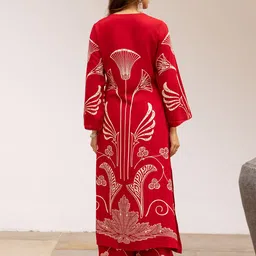 Sangria Ethnic Printed Straight Kurta & Palazzos image 2