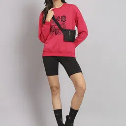 Obaan Women Graphic Printed Pullover Sweatshirt-image-24