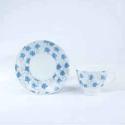 UPC Set of 6 Ceramic Glossy Cups & Saucer image 2