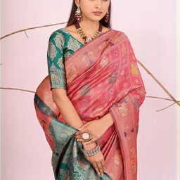 Moda Rapido Woven Design Zari Silk Cotton Kanjeevaram Saree image 3