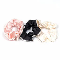 HAIR DRAMA CO. Women Set of 3 Beaded Ponytail Holders-picture-29