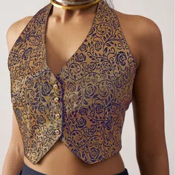 ALIZEH Jacquard Waistcoat & Trouser Co-Ord Set image 2