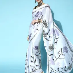 DIVASTRI Floral Satin Saree-picture-12