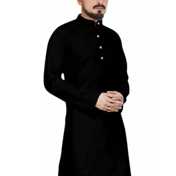 KRUDHA Men Flared Sleeves Chikankari Pathani Kurta image 2
