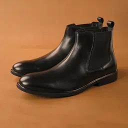 The Brown Hide Men's Mid-Top Chelsea Boots-picture-30