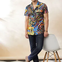 SEVENDC Men Premium Floral Opaque Printed Casual Shirt-picture-21