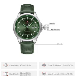 Naviforce Men Dial & Leather Straps Analogue Watch NF9248L_S GN GN image 2