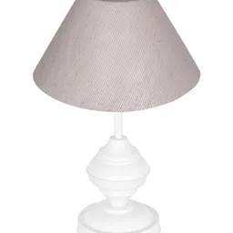 Homesake Beige Metal Industrial Frusturical Shaped Table Lamp image 2