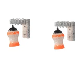 SOMIL Orange Glass Cylinder Printed Wall Lamps-picture-36