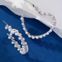 StyleCast Silver Classic Hoop Earrings-picture-15
