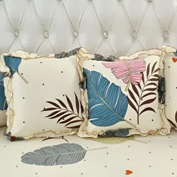 Luxmi Cotton Fabrics Set Of 8 Floral Bedsheet With Bolster & Cushion Covers image 3