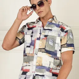 BS BLUE SQUAD Men Regular Fit Abstract Printed Casual Shirt-picture-15