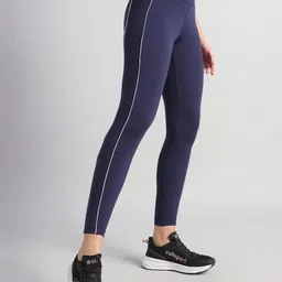 CULT Women's Navy Train and Flow Cotton Tights-image-25