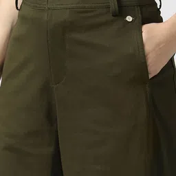 Van Heusen Woman Solid Regular Fit Mid-Rise Trousers image 4