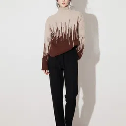 Mast & Harbour Women Colourblocked Striped Cashmere Pullover-picture-17