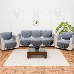 Myntra Elegant Homes Grey Cotton Sofa Cover With Arms-picture-44