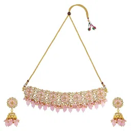 TEEJH Gold-Plated Vrushali Beaded Jewellery Set image 3
